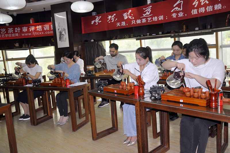 沈阳茶艺培训学员问天晟茶艺培训学校：茶艺师去哪里报名培训？