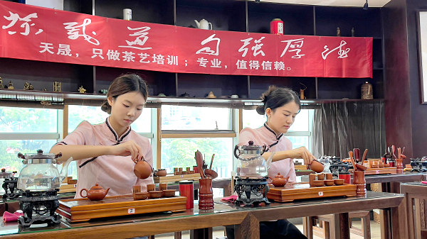 盘锦茶艺培训学员问天晟茶艺培训学校：盘锦茶艺师培训在哪里？(图3)